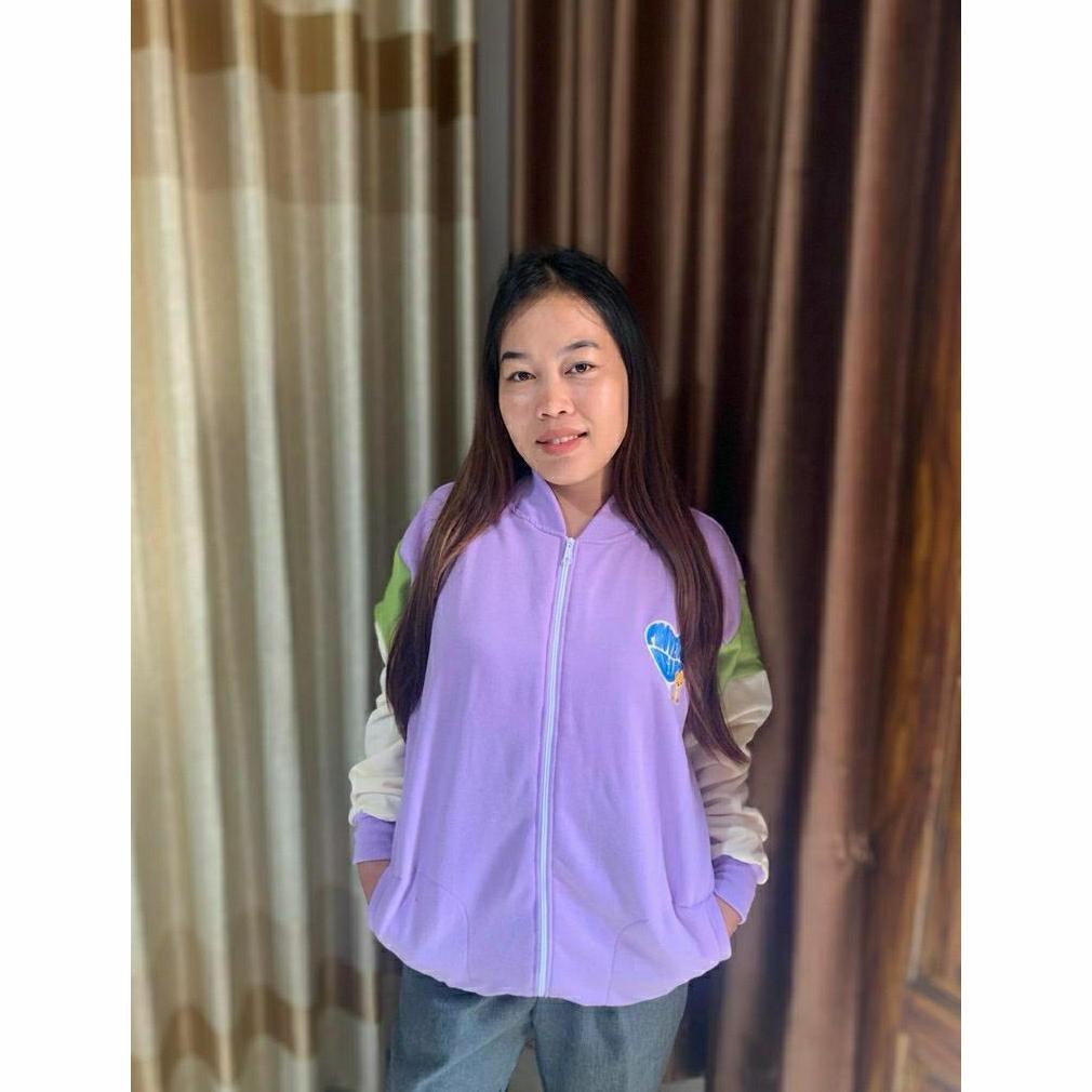 Diskon Jaket Baseball Varsity Love Your Heart | Jaket Love Wanita