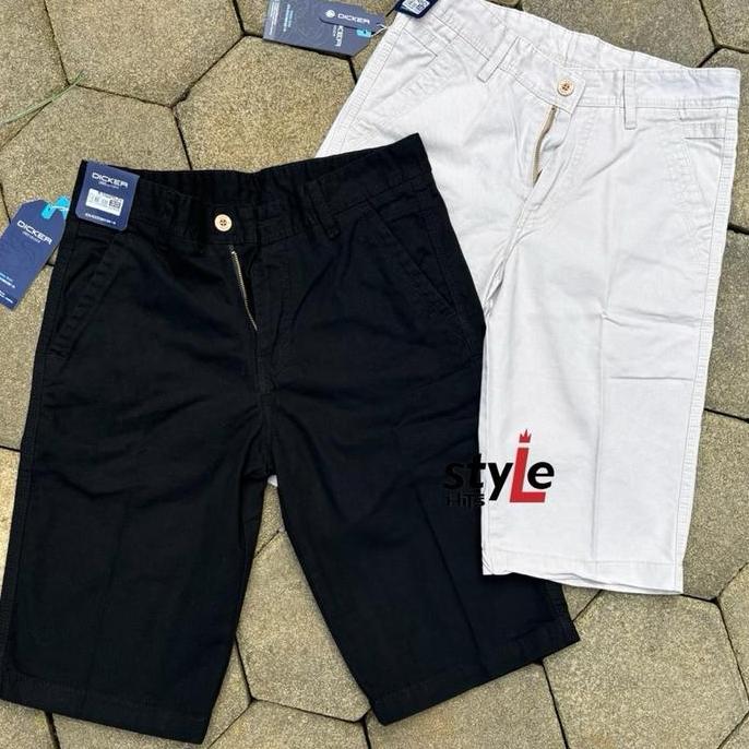 PALING LARIS Dicker celana pendek pria chino jumbo distro santai cowok bahan soft jeans keren Abu Hi