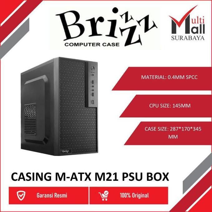 UVASSBALLAH - CASING BRIZZ MINI CASING PC ATX PSU 500W, CASING KOMPUTER