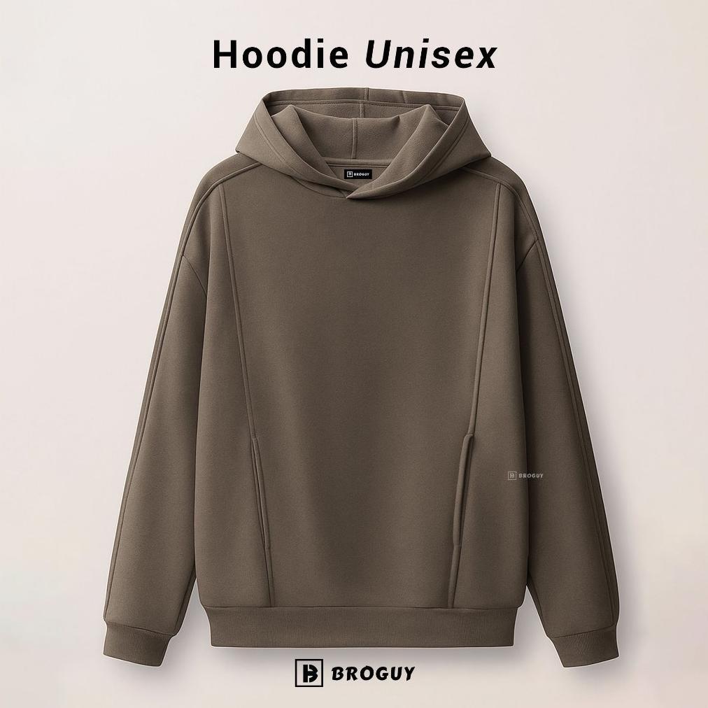 PREMIUM BROGUY Hoodie Pria Wanita Unisex Fleece - Olive
