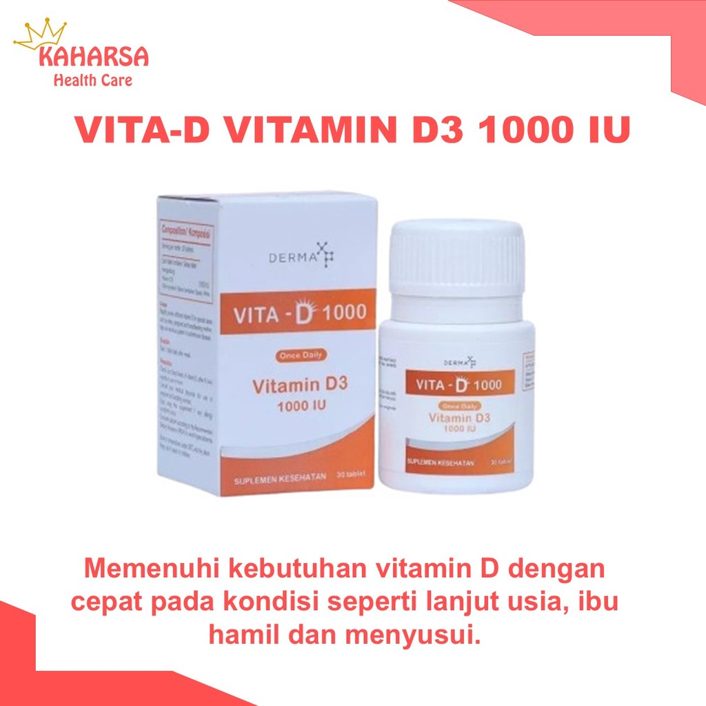 VITA-D VITAMIN D3 1000 IU / UNTUK KESEHATAN TULANG