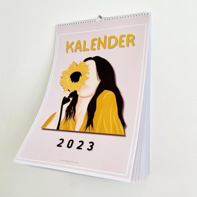 Kalender Meja Kalender Duduk Kalender Dinding Kalender Aesthetic WS