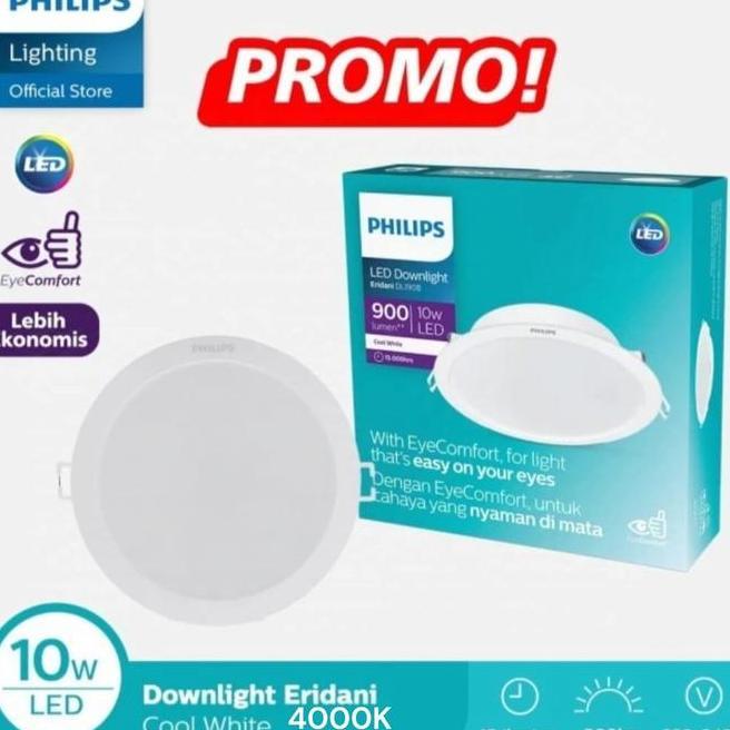 Lampu Downlht Plafon Led Philips 10W 4K Philips Downlht Eridani 10 Watt 4K Natural White