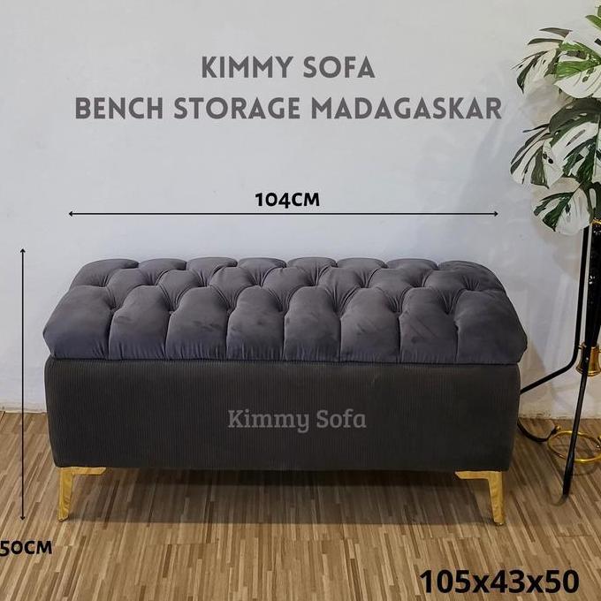 Sale Kimmysofa Bench Box Storage Hidrolic Kancing Model Kancing