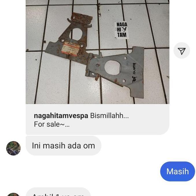 1 BIJI ENGSEL JOK DEPAN VESPA EXCLUSIVE STRADA ORI NOS CAKRA