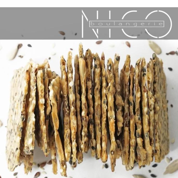 Yummy NICO Boulangerie Multiseed Healthy Crackers - Vegan, Gluten-Free, Superfood Rich, Camilan Seha