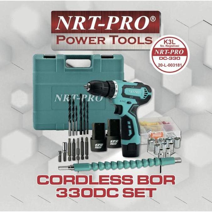 Clamme- Nrt Pro Dc 330 Set Dc330 Bor Batre Cordless 12 V