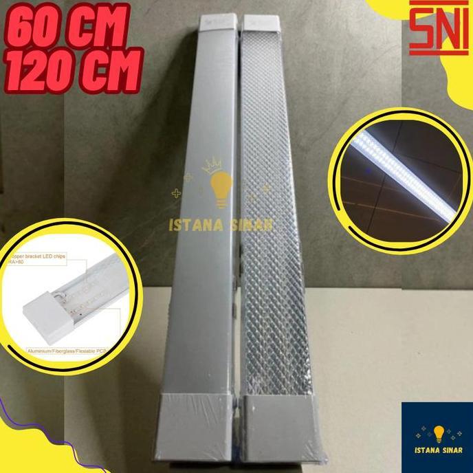 Zaito- Lampu Tl Led Prismatic 30W 60W Kap Lampu Led Tl Integrated 60 Cm / 120 Cm 30 Tt 60 Tt Led T8 