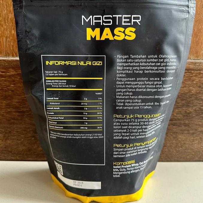 Master Mass 900 Gram Suplemen Fitness Susu Weight Gainer Otot Protein Vectorlabs