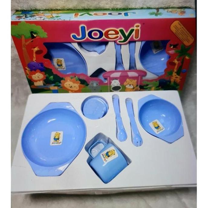 1 Set Tempat Makan Minum Peralatan Perlengkapan Bayi Newborn Anak Balita SD Ukuran Sedang JOEYI Piri