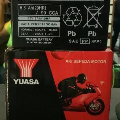 aki yuasa vario 125 150 cb 150r satria fu klx 150 ytz6v 5 ampere ori