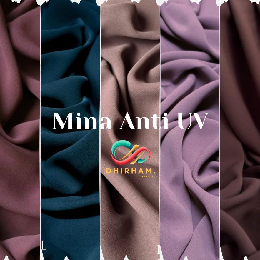 Per50Cm Mina Kain Sultan Anti Uv Upf 80 Kain Premium Warna Polos Lebar 145 Cm