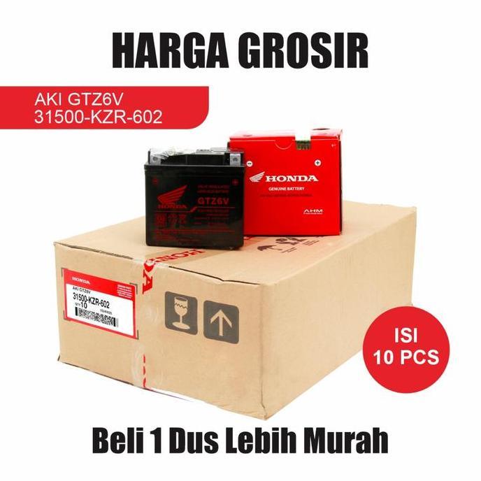 PAKET 1 DUS ISI 10 PCS 31500-KZR-602 AKI ACCU KERING COCOK UNTUK BEAT ESP K25 K61 K81 SCOOPY VARIO 1