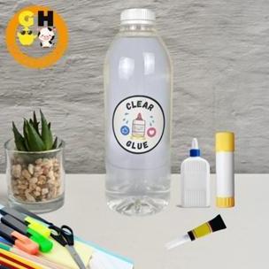GHEduplay Clear Glue Lem Bening Transparan 1 KG Mirip Povinal Lem Slime TANPA CAMPURAN AIR 100% Anak