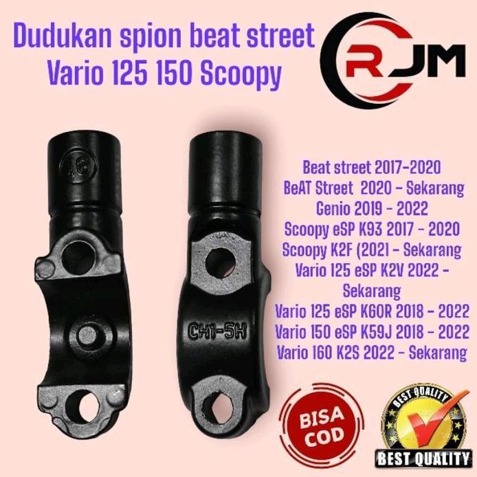 Kleman breket dudukan Spion Untuk Motor Honda Beat Fi Esp 2017-2020 Beat Street 2020-2021 Vario 125 