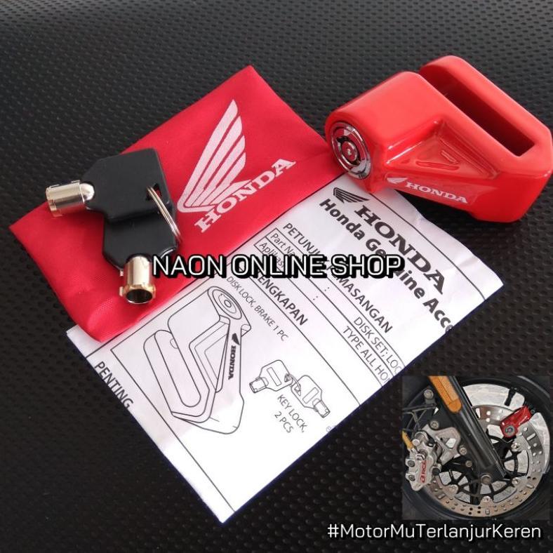 NEW Kunci Gembok Cakram Rem Motor Original Honda Pcx Adv Vario Scoopy Beat Genio Crf Cb Cbr Verza Su