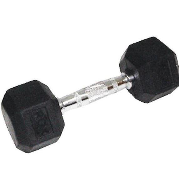Dumbbell Hexagonal Rubber 10 Kg Barbel Dumble Barbell