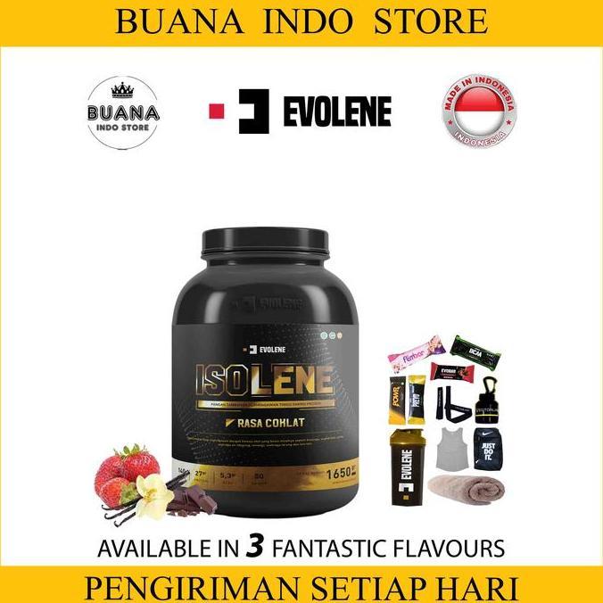 Evolene Isolene Whey Protein Isolate 50 Sachet - Susu Suplemen Fitness Gym