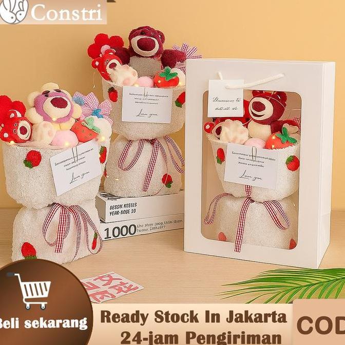 Boneka Buket Lotso hampers lotso Bunga Boneka Sanrio Kuromi Cinnamoroll MyMelody Lucu Mewah hadiah u