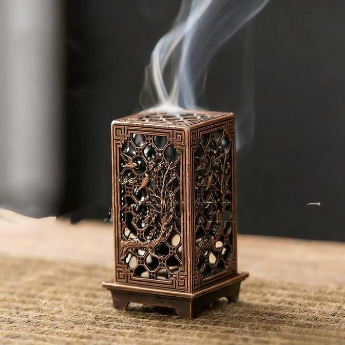 gandisoress - burner dupa pembakar dupa desain timur tengah arab bahan metal pembakar dupa kayu cend
