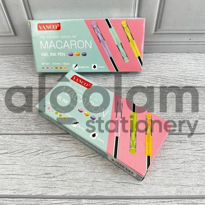 PROMO / Azka SELUSIN ( 12 PCS ) Pulpen Gel Macaron Vanco 0.5mm