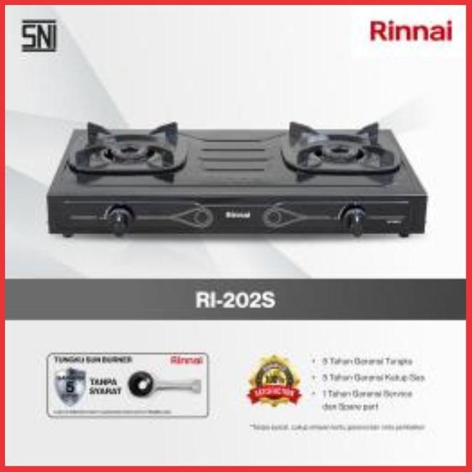 Rinnai Kompor Gas 2 Tungku RI-202S / RI-302S / RI-602EW / RI-522 E