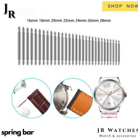 Favorit Pin Spring Bar Strap Tali Jam Tangan 12 14 16 18 19 20 21 22 24 26 28 30 Mm