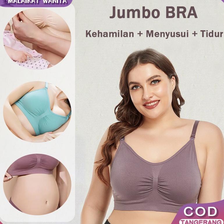 Kualitas Super Jumbo Bra Menyusui Wanita Tanpa Kawat Nursing Bra Busa Tebal Pakaian Dalam Hamil 937