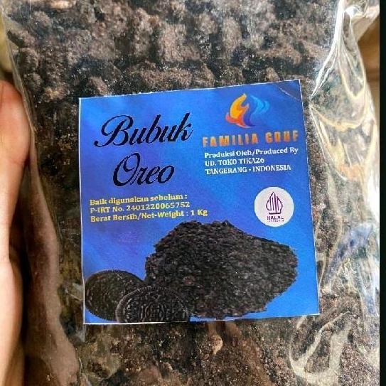 BUBUK COOKIES CRUMP KASAR 1KG TOPPING MINUMAN OREO KILOAN MURAH, BUBUK BISKUIT HITAM Cokelat Manis K