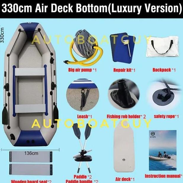 Perahu Karet Mancing SOLAR MARINE 330 CM PVC Non Transom