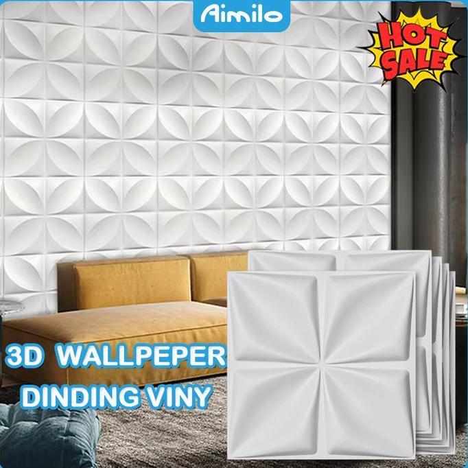 yanuarseller411 - 3d pvc wall panel motif polos wallpeper dinding viny pvc kaku anti air dan jamus |