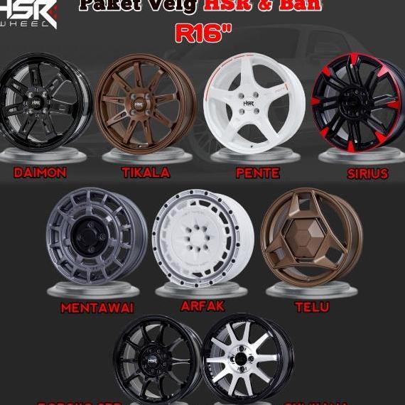 Terlaris Paket Velg Mobil Dan Ban Ring 16 Velg Hsr Baut 4