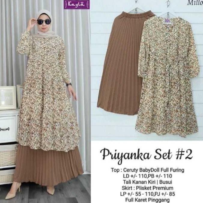 ORIGINAL ONESET DRESS MILENIAL SETROK POLO SHIRT SETELAN GAMIS WANITA MUSLIMAH LONG TUNIK LUNA TOP C
