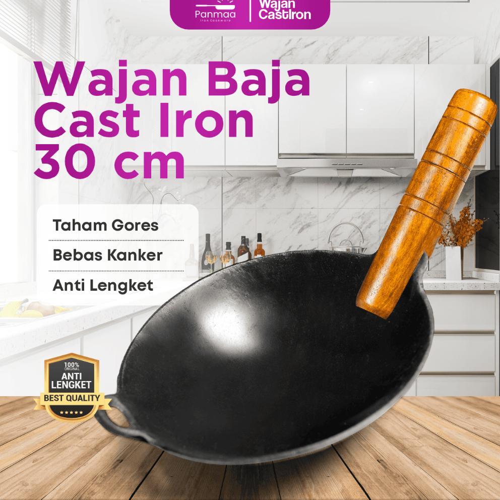 Wajan Baja Cor 11 (28Cm) Tebal/Wajan Nasi Goreng Bakmi/Kuali Besi Cor/Cast Iron /Wajan Penggorengan