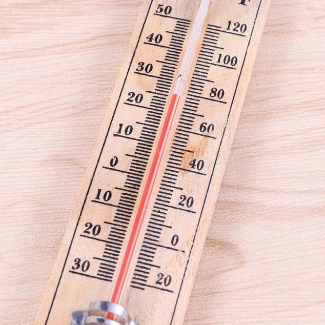 Termometer Kayu Dengan Cover - Termometer Ruangan - Termometer Ruang