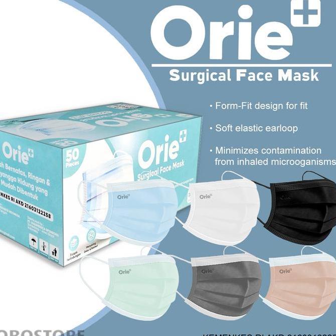 Masker Medis Orie+ Earloop 3 ply 50 pcs