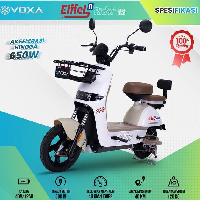 Terlaris Sepeda Listrik Eiffel Rider Terbaru Motor 48V/12Ah Murah Dewasa