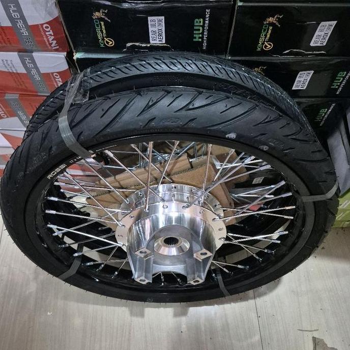 Terlaris Velg Pcx 150 Dan Pcx 160 Jari Jari Ring 17 Plus Ban ,Velg V Rossi Ring 17 Warna Hitam
