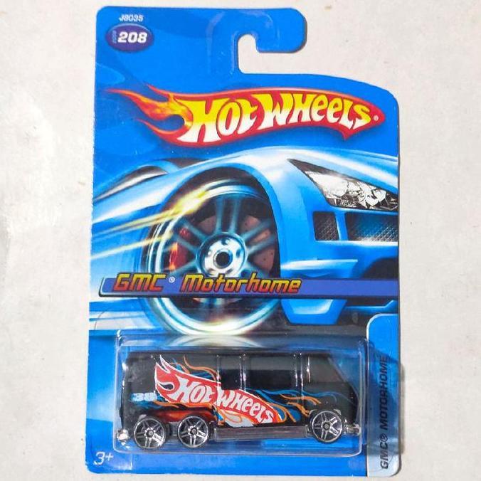 HOTWHEELS HOT WHEELS GMC MOTORHOME HITAM 2007 VELG PR5 HW RACE BLUE CARD FUN99