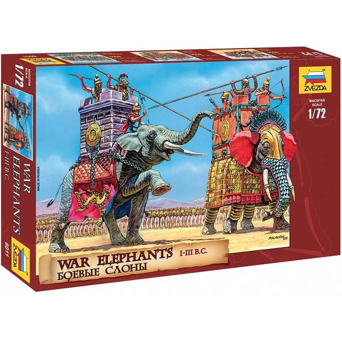 Figure War Elephants Skala 1:72 Zvezda