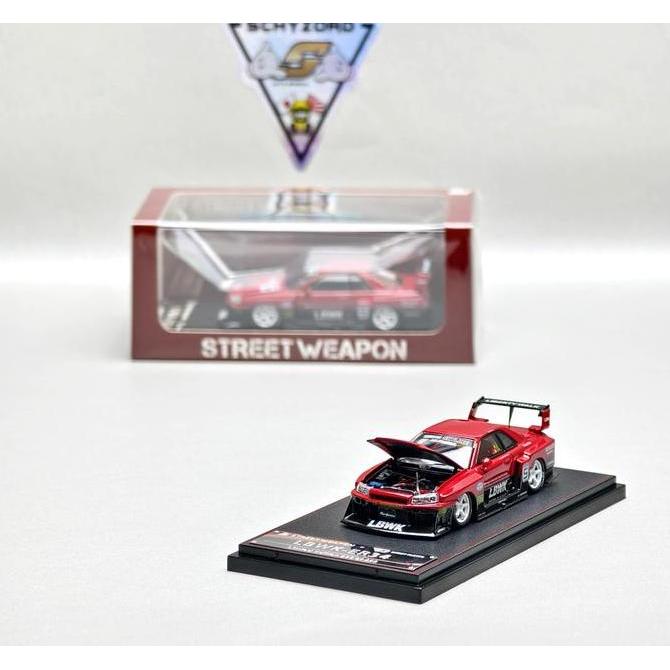 Street Weapon LBWK Skyline ER34 #5 LB Super Silhouette Open Hood Edition RED