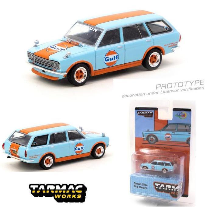 T64G-026-GULF TARMAC WORKS DATSUN BLUEBIRD 510 WAGON GULF DIECAST