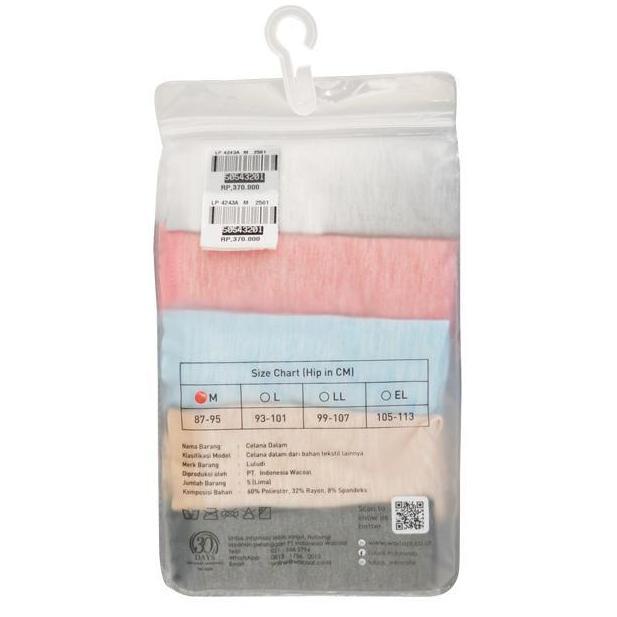 Luludi Saver Pack Panty LP 4243A - Melange Fabric - Midi Brief