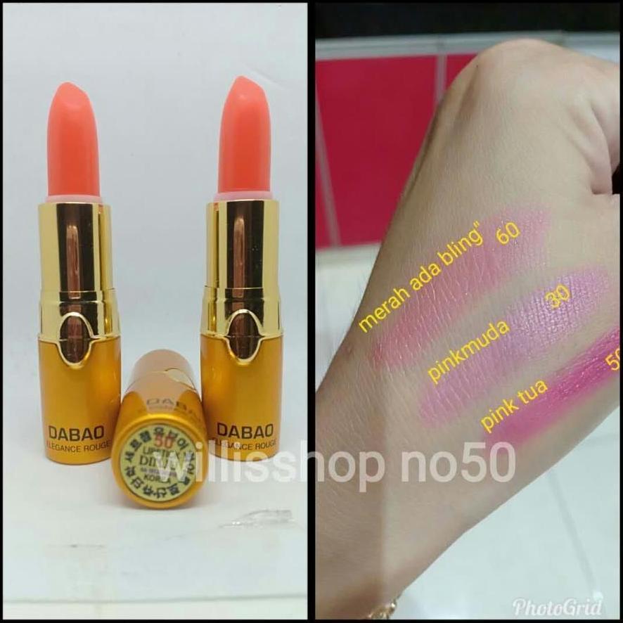 Lipstik Dinju Dabao Korea Tahan 24 Jam Nomor 50 Warna Pink Tua