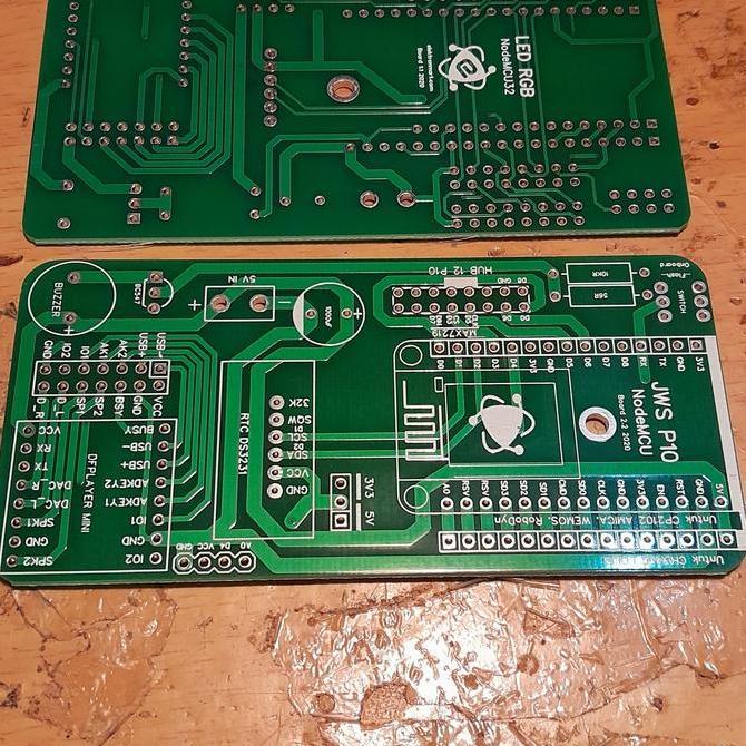 PCB NODEMCU ESP8266 WIRELESS RTC MP3 P10 HUB-12 JWS CLOCK SAF12