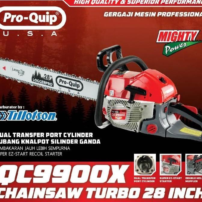 Terlaris Mesin Chainsaw Gergaji Potong Kayu 28" 28 " Proquip Qc 9900 X