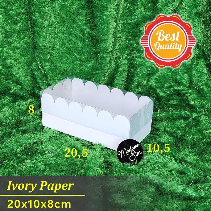 BOX MIKA PUTIH - DUS BOLU - KOTAK BROWNIES - KARDUS 20x10x8