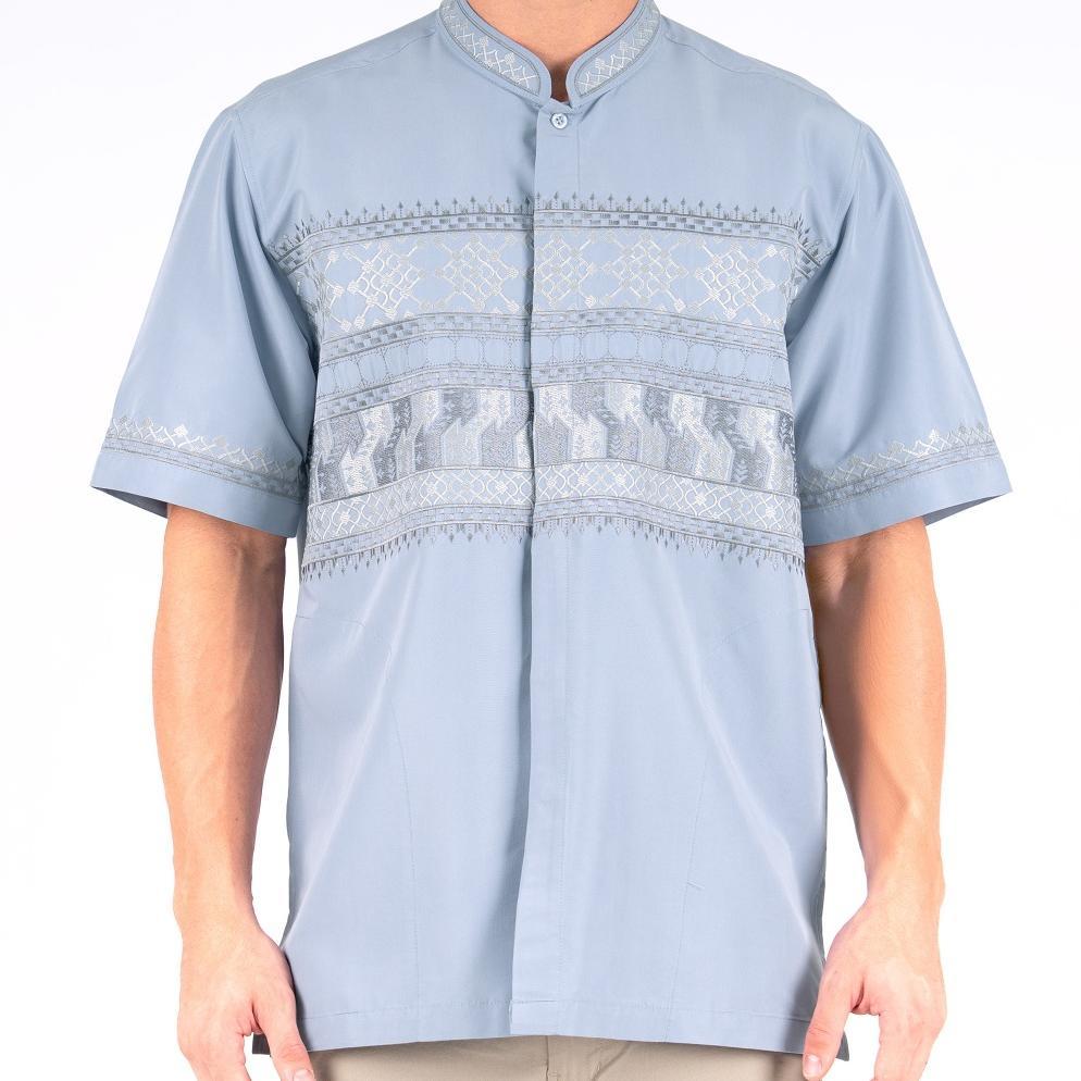 original benhill taqwa koko bordir pria pendek light blue 2542-43-44
