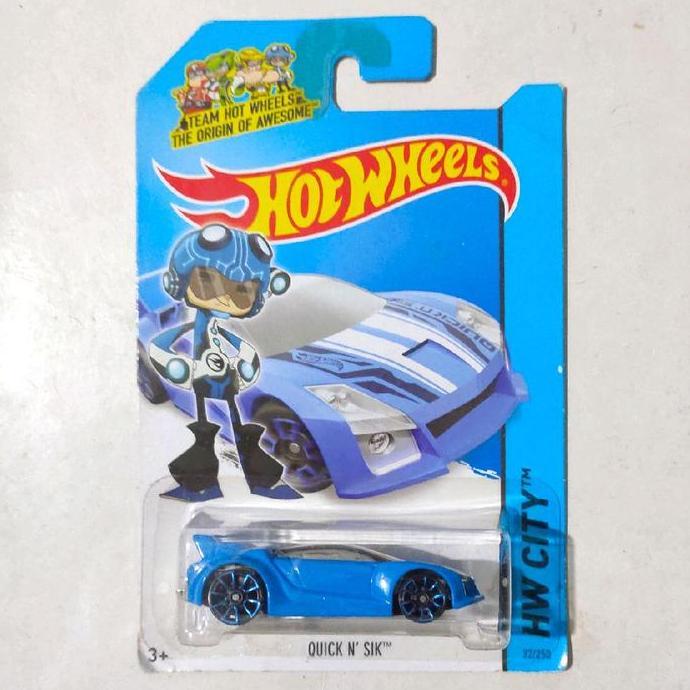 HOTWHEELS HOT WHEELS QUICK N SIK BIRU MUDA 2014 HW CITY FUN99
