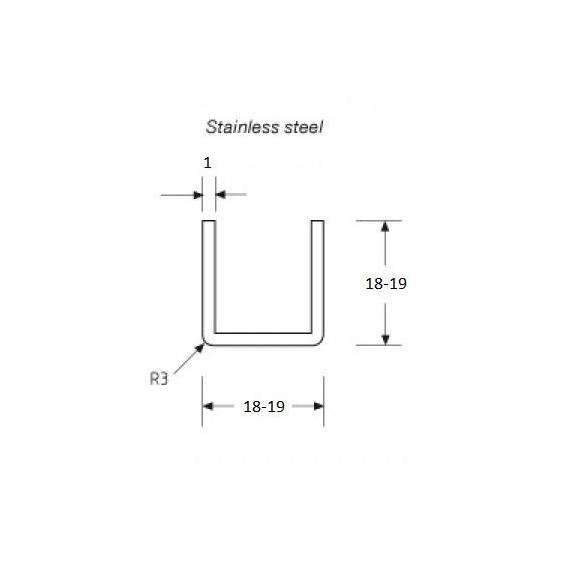 List U Shape Stainless Plat Siku Profil U Shape Stainless Steel Plate